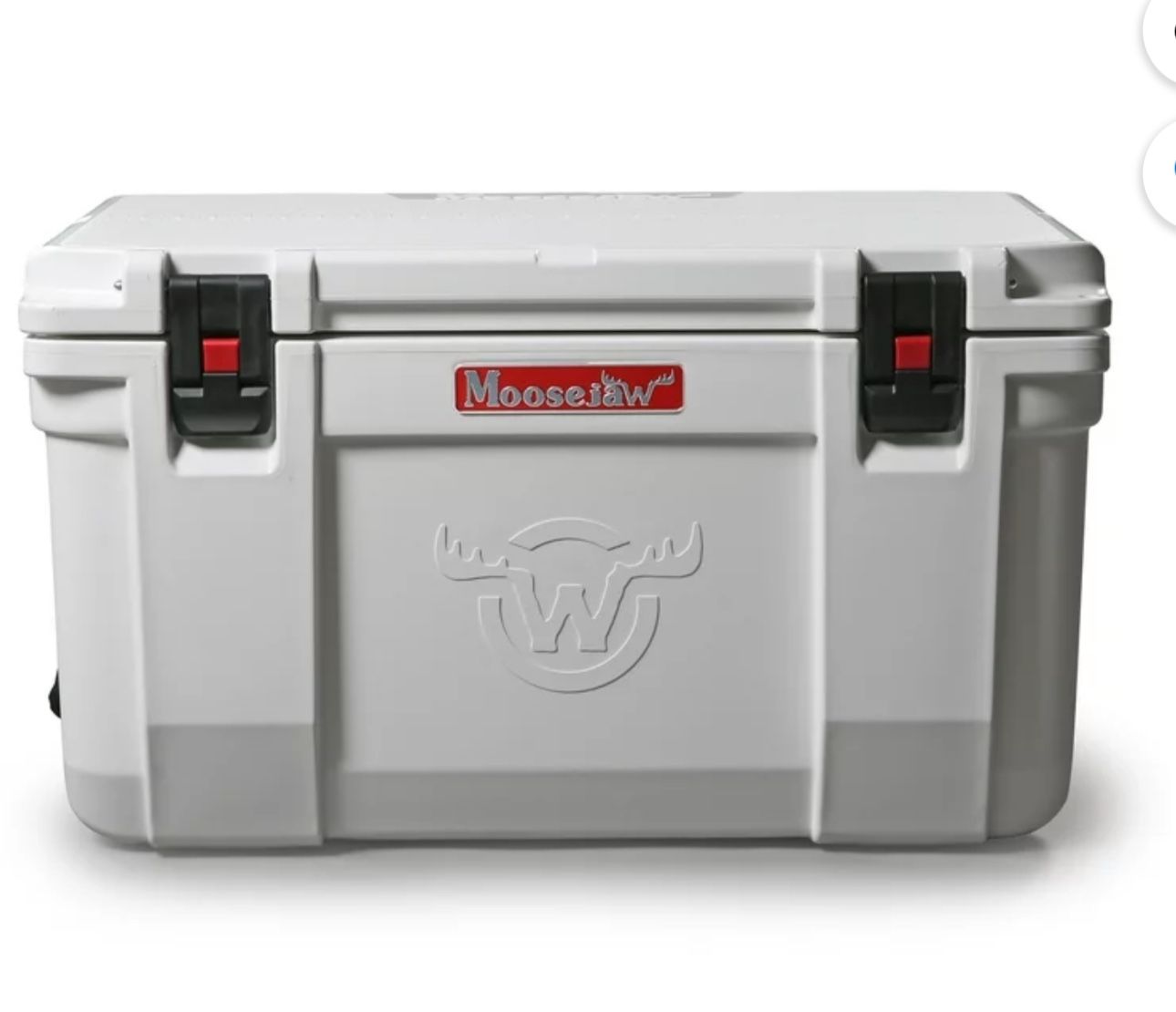 New Moosejaw 50 Quart Ice Fort Hard Cooler with Microban, Snow