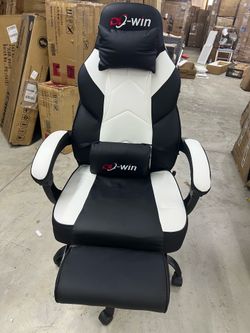 Video Gaming Chair for Adults, Computer Chair with Footrest and Ergonomic High Back, Big and Tall Gamer Chair with Massage Lumbar Support, 360° Swivel