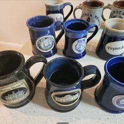 COLLECTION OF 9 SOUVENIR  NEW MUGS