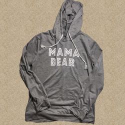 Mama Bear Hooded Long Sleeve Light Weight Hoodie Women Size Small