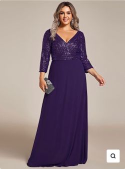 XXL Dark Purple Bridesmaids Dress
