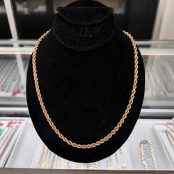 14k Gold Rope Chain Necklace 23.2 Grams  24 Long Layaway Available 10% Dwon If You Interested Please Make Sure You Ask For Maribel Thank You 