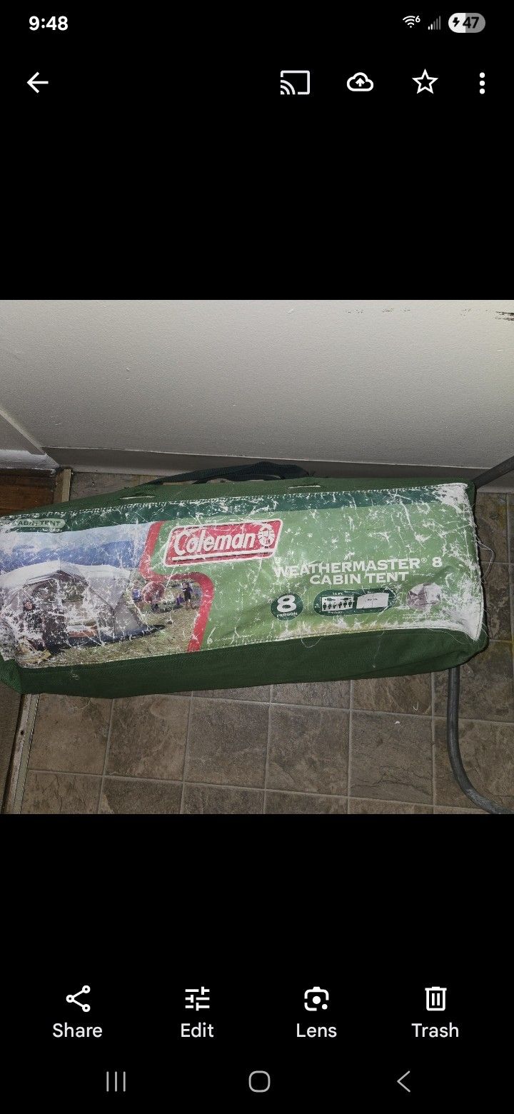 Coleman 8 Person Cabin Tent sells new for $200+