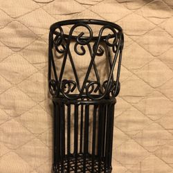 Decorative Black Metal Utensil Holders 