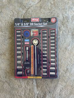 King 1/4" & 3/8" DR Socket Set