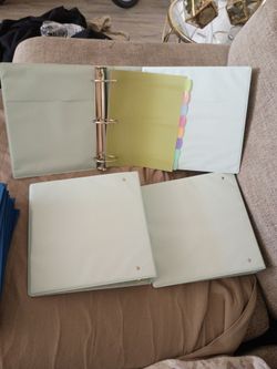 Mint Green 3-Ring Binders with Dividers