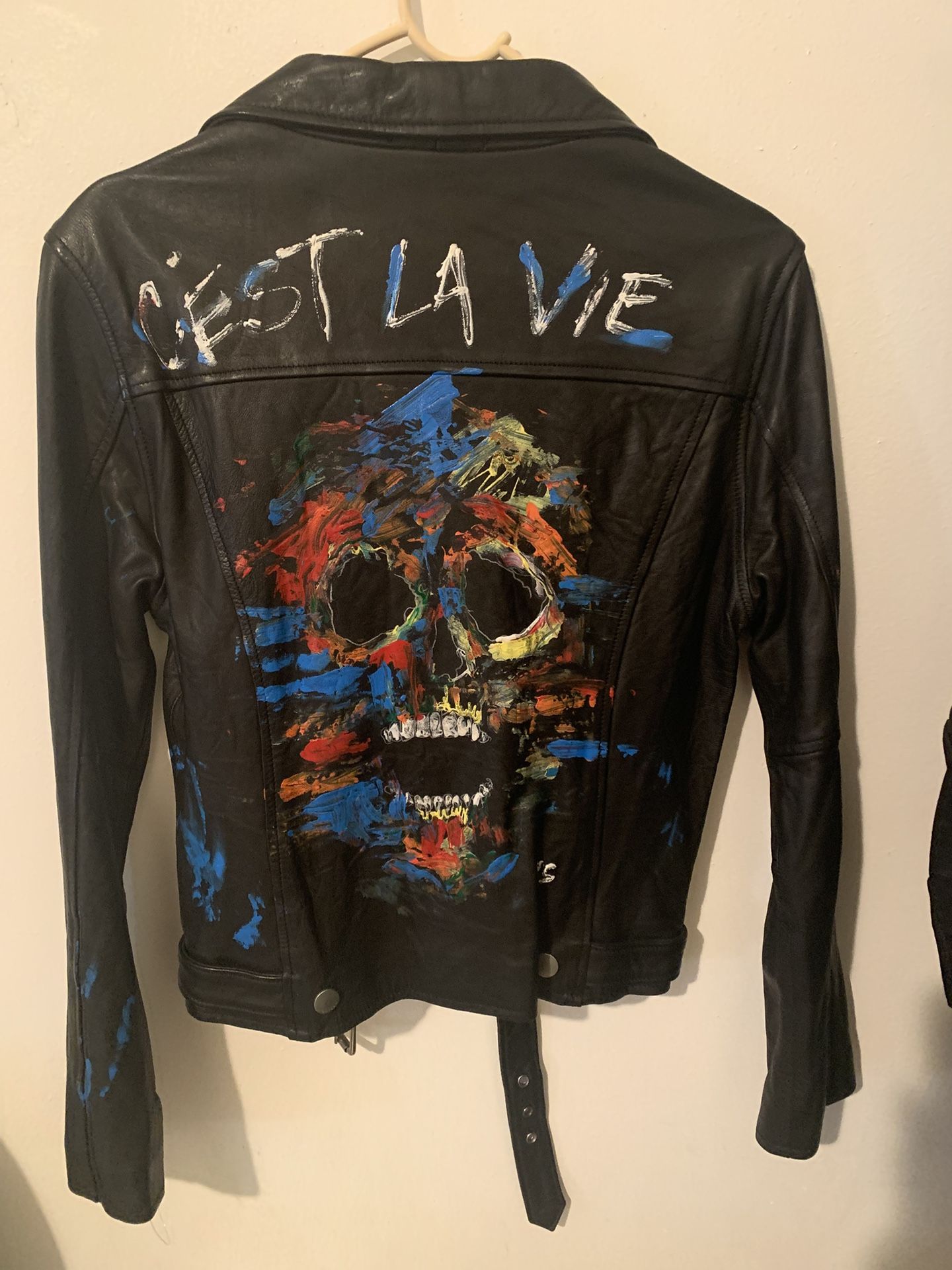 Women’s Black Leather Jacket Small