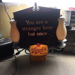 Vintage Working Beer Sign 