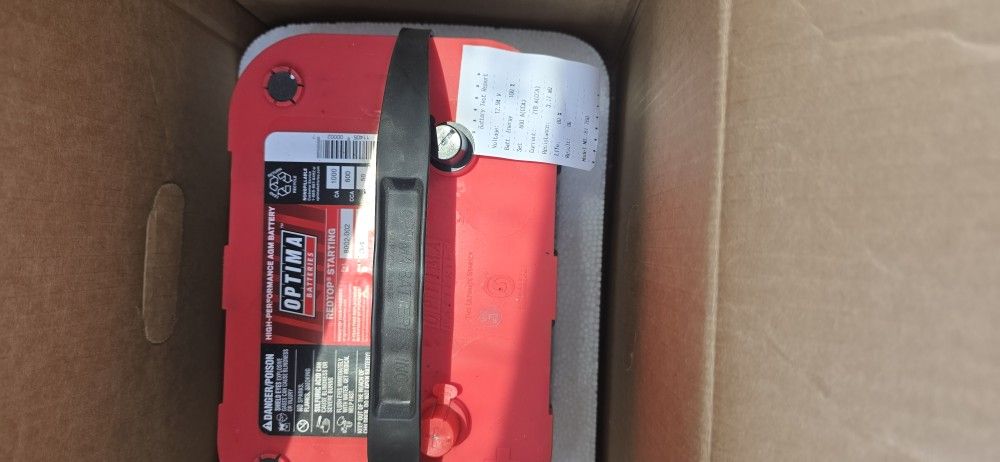Optima Red Top Group 34 Tested Good.