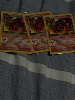 2 first edition team rocket dark charmeleon cards along with 1 base teamrocket
