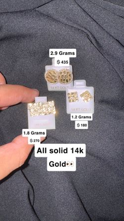 Gold earrings 14k