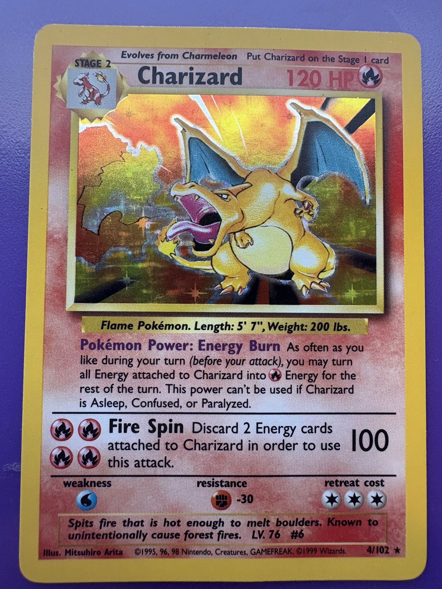 Charizard 004/102 Base Set Holo Pokémon