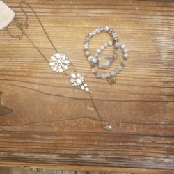 Crystal Necklace & Bracelet set 