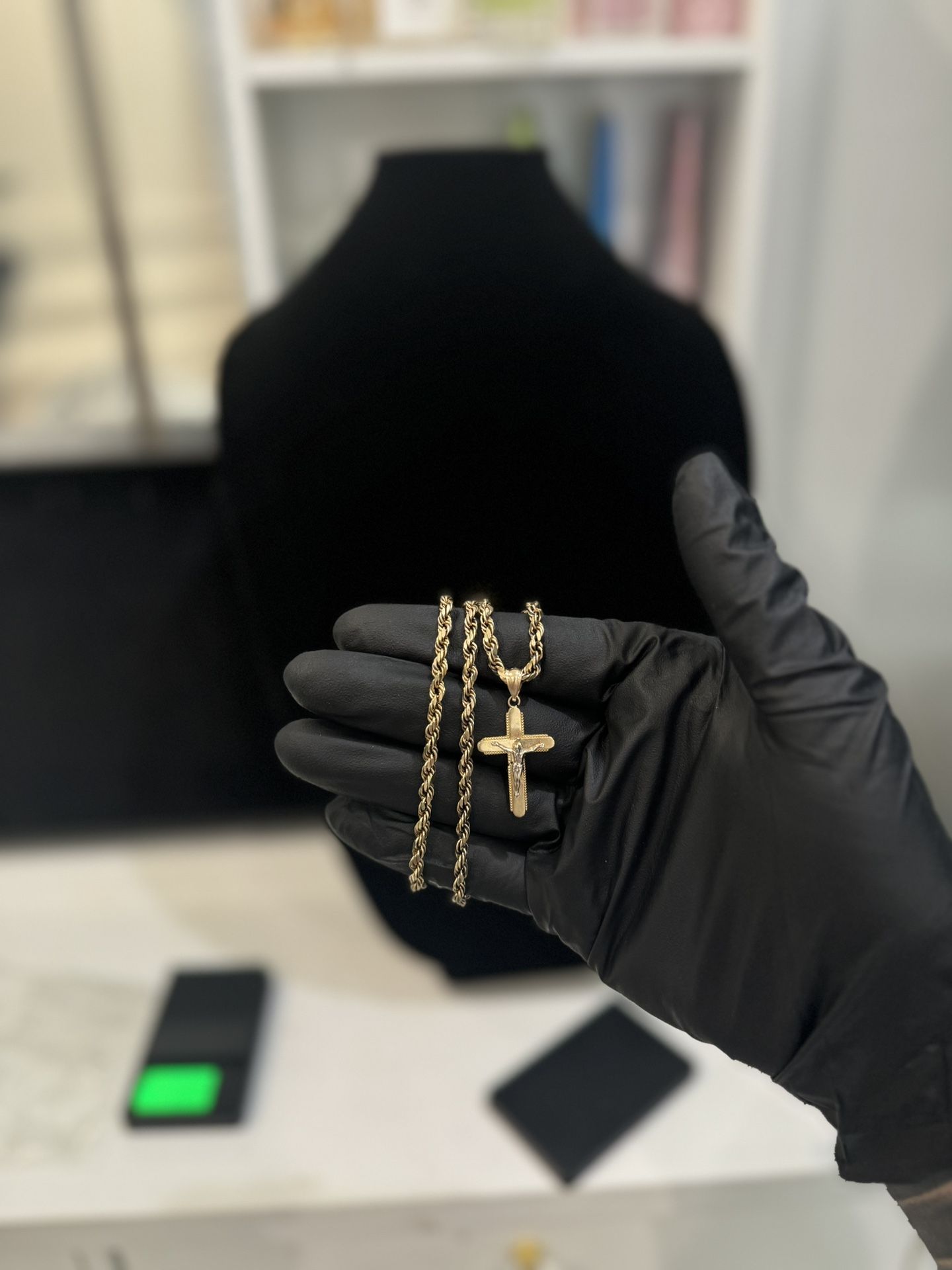 14k Gold Cross Necklace