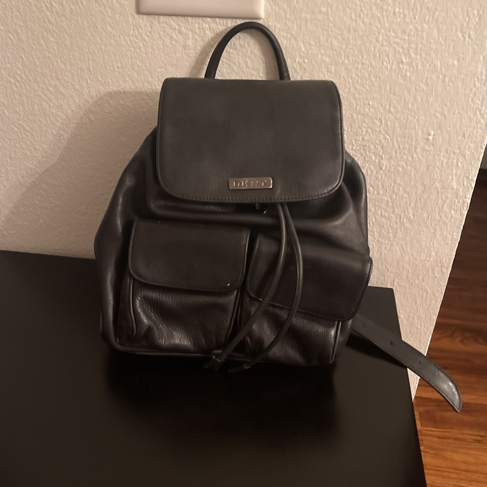 DKNY Leather Backpack