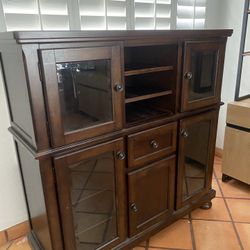 Wooden Cabinet With Glass Doors