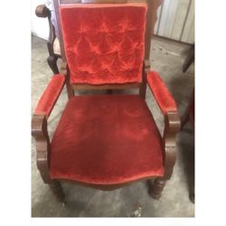 East Lake Velvet Antique Chair