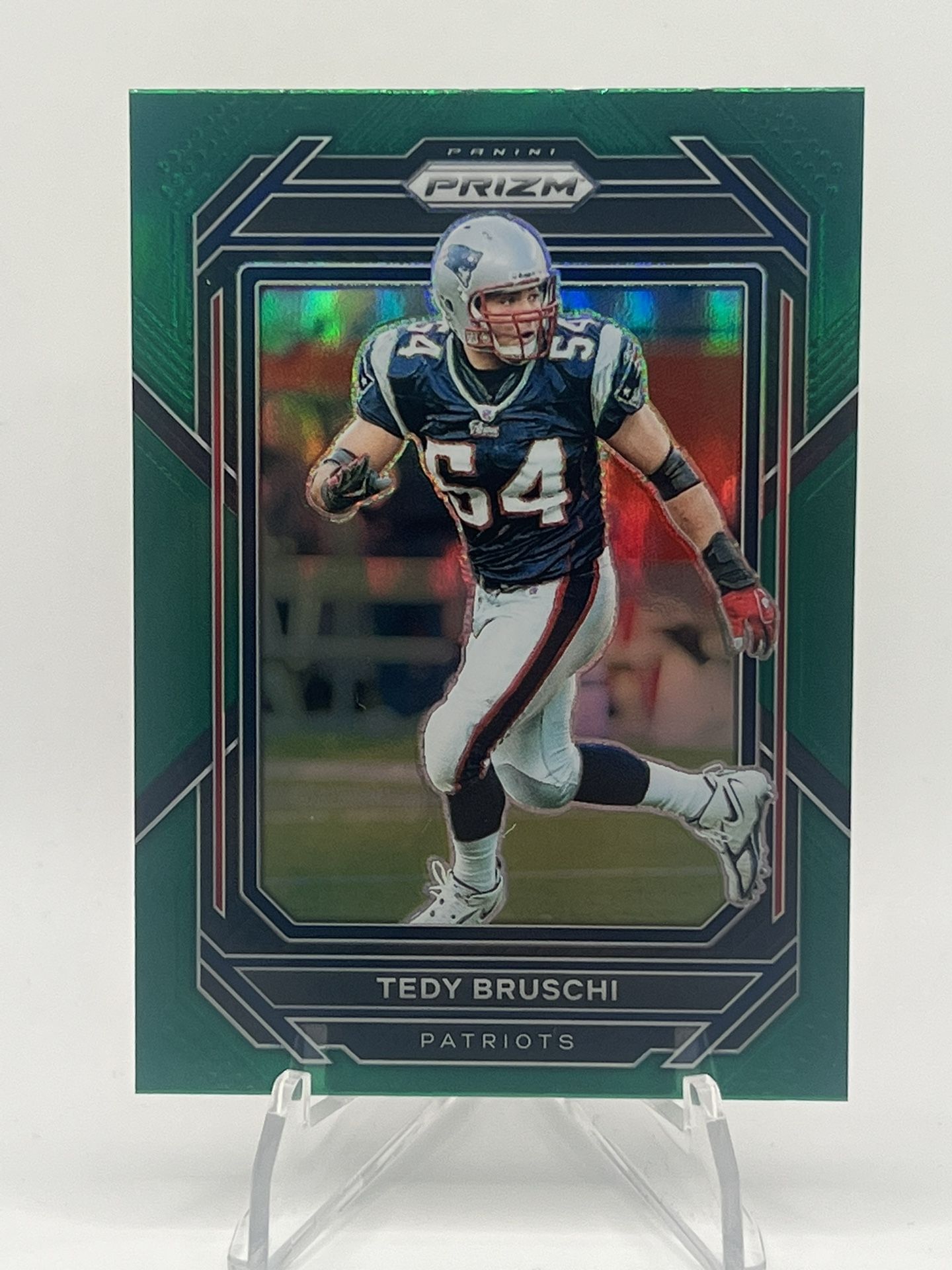 2022 Prizm Tedy Bruschi Red White Blue Patriots