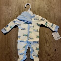 Preemie Onesie With Matching  cap