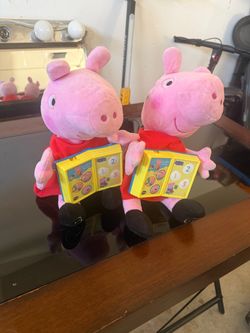 VTech Read With Me Peppa Pig Plush Toy x2