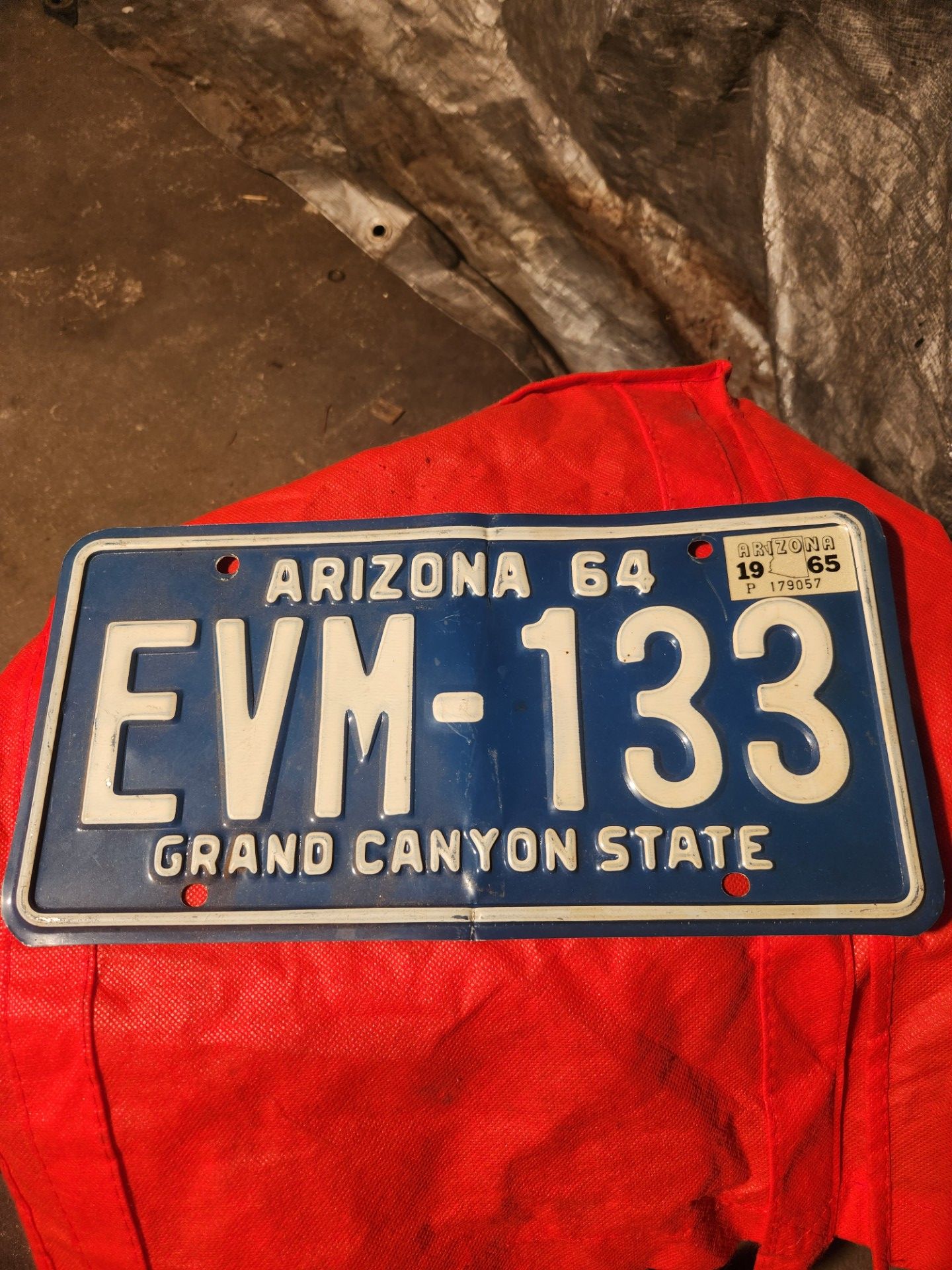 1965 arizona license plate vintage