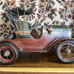 Vintage Model Car Iron & Wood Large Size