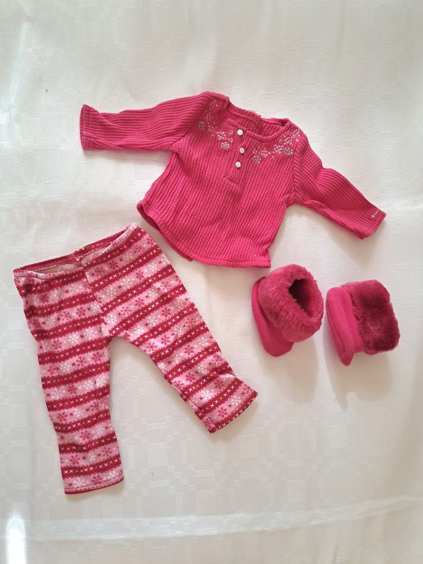 American Girl Doll Fair Isle Pajamas Truly Me Isabelle
