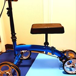 Elenker 350-pound Knee Walker Scooter Has Beautiful Oceanic Blue Deluxe 💙 Paint And Comfortable 