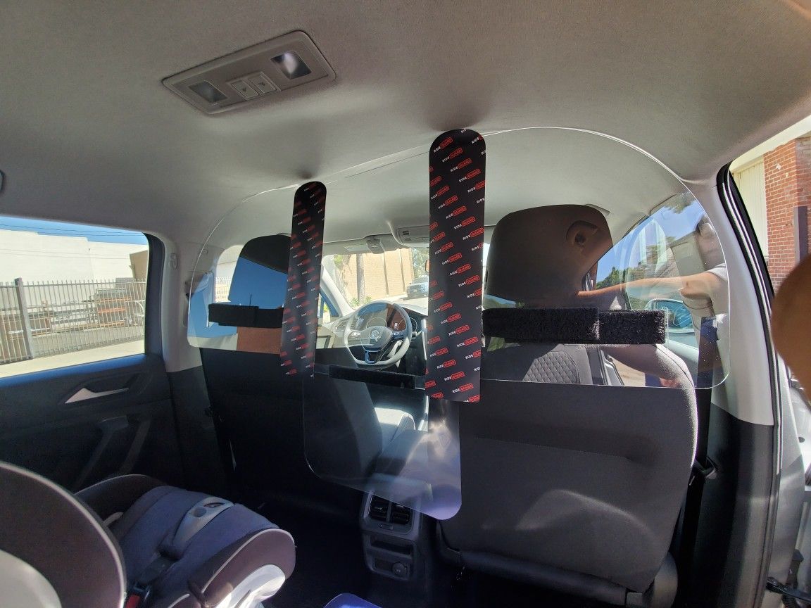 Plastic barrier for uber and lyft drivers