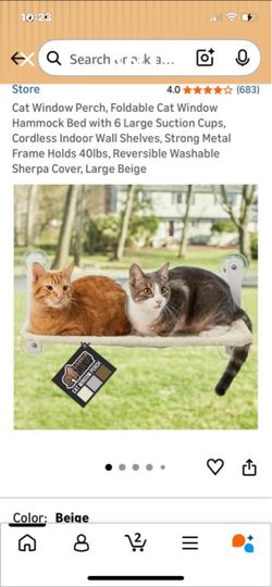 New window cat hammock