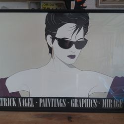 Patrick Nagel "Sunglasses" 1983 Professionally Framed