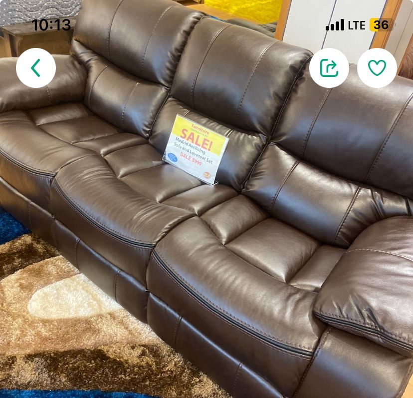 GORGEOUS RECLINING SETS! SOFA AND LOVESEATS! BRAND NEW!