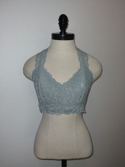 Serra Lace Racerback Bralette Blue Size Large EUC