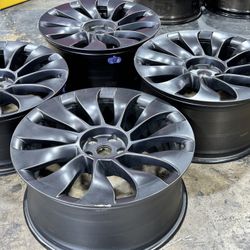 Staggered Set 21" Tesla Model Y Uberturbine 2020-2027 OEM Wheels Rims ORIGINAL