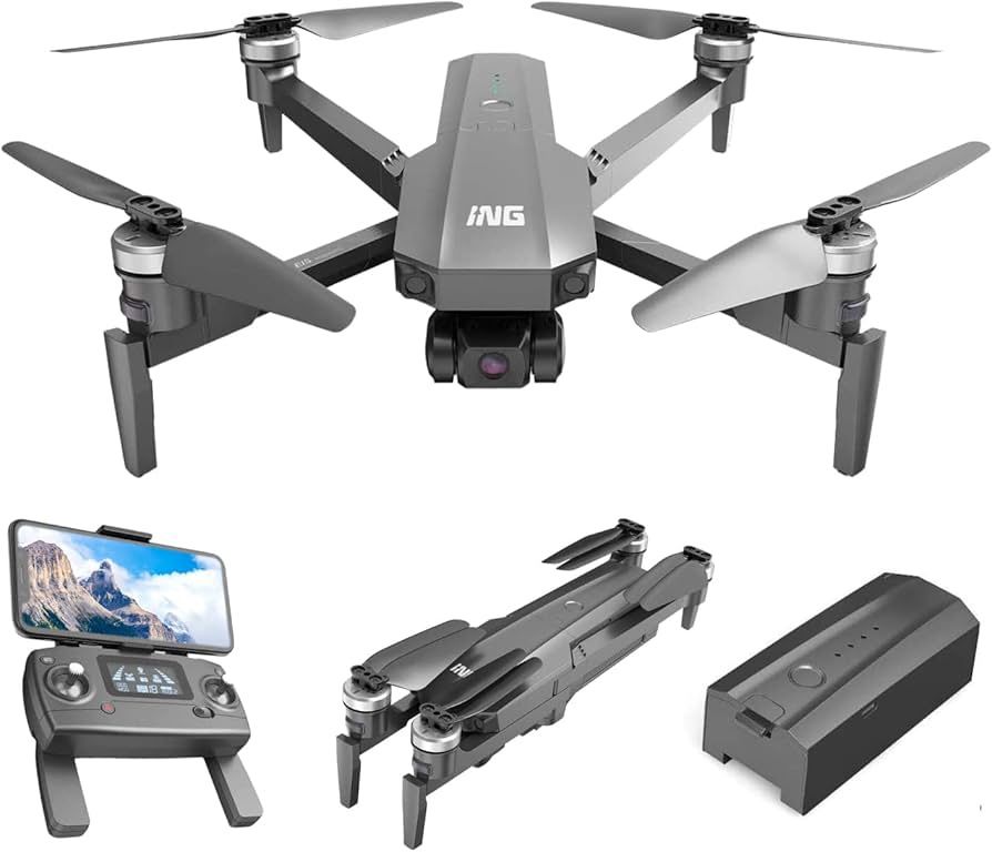 Foldable GPS Drone with 4K UHD EIS Camera for Adults