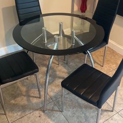 Glass Kitchen Table Chairs