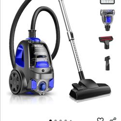 Canister Vacuum Cleaner, 32Kpa 1600W Cyclon Power Bagless Canister Vacuum Cleaners for Home, 3.7QT Large Dust Cup, Lightweight Vac for Hard Floors, Ca