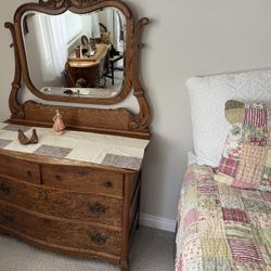 Antique Dresser with Mirror