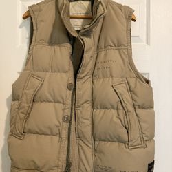 Polo by Ralph Lauren Men's Tan Puffer Vest. Vintage.