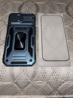 IPhone 15 Blue Case with Screen Protector