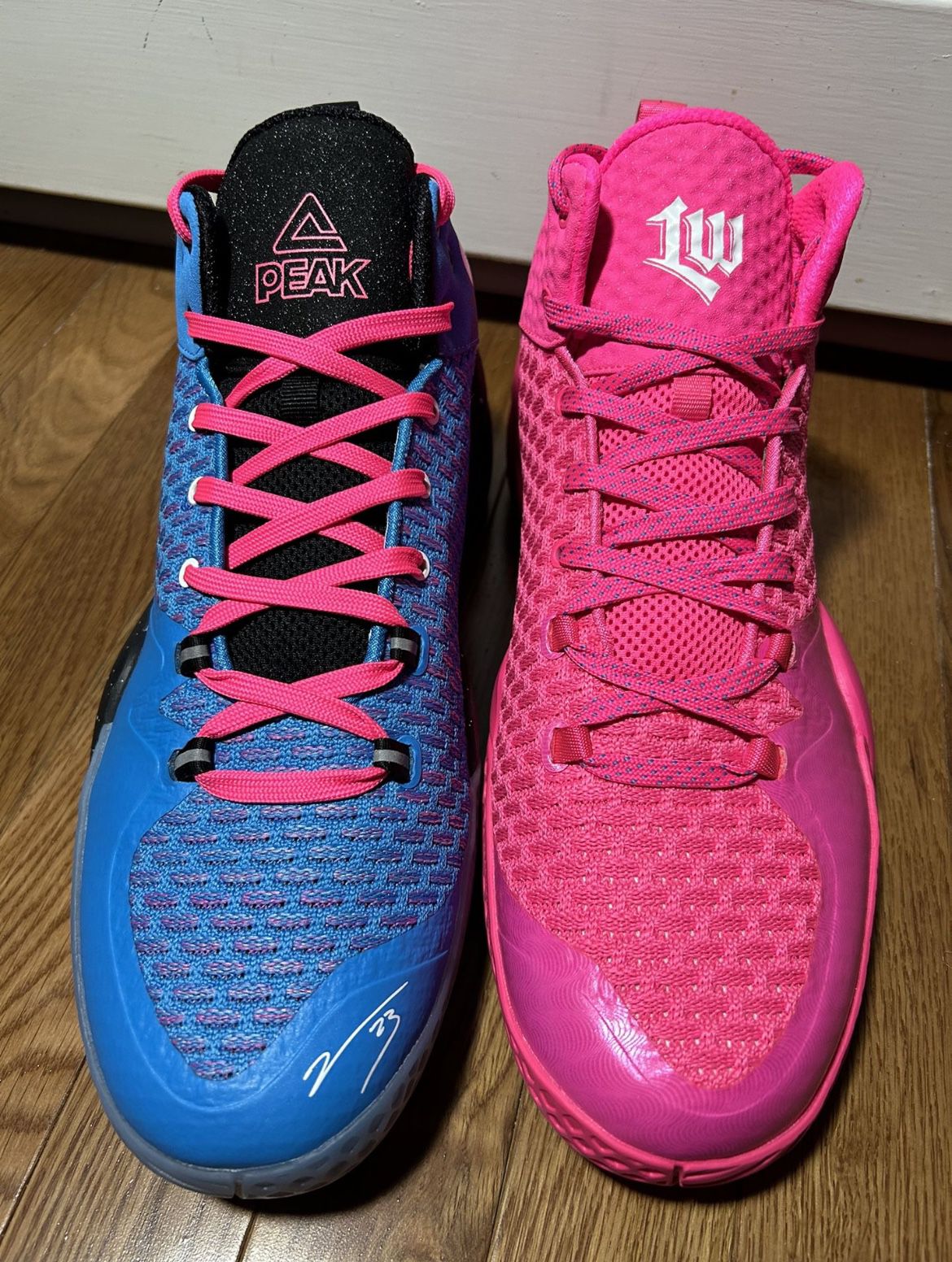 Mismatched Lou Williams Peak Basketball Shoes-Message for Size