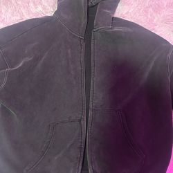 Medium Heavyweight washed zip up hoodie