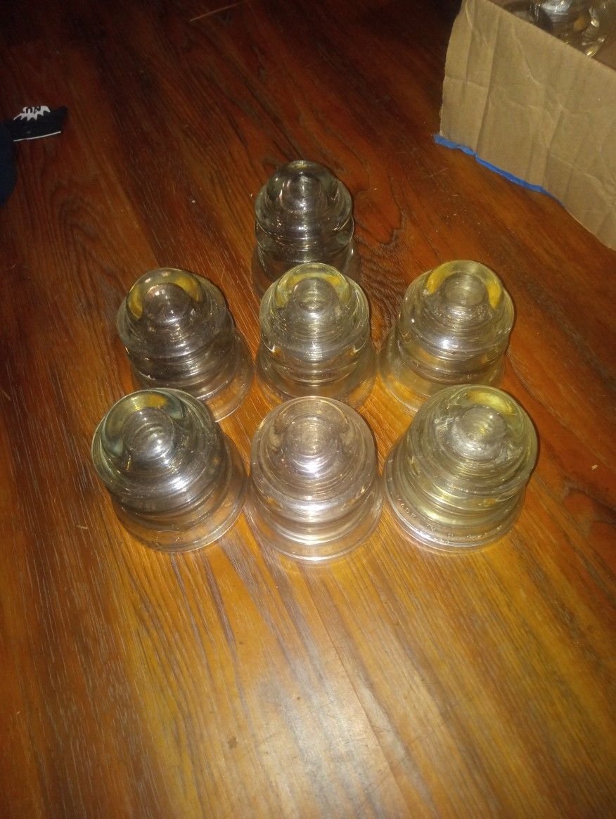 Antique Clear Glass Insulators