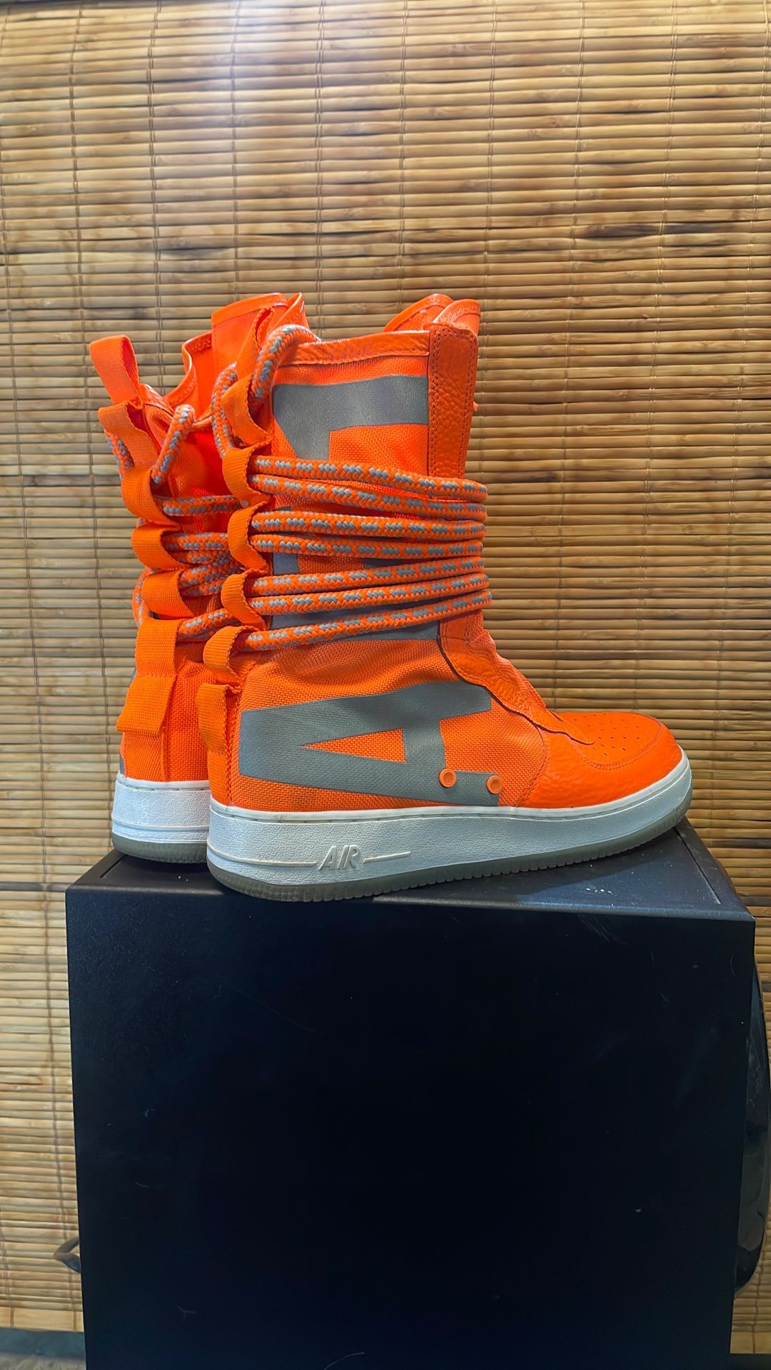 Nike Air Force High Tops w/ Straight Jacket Laces