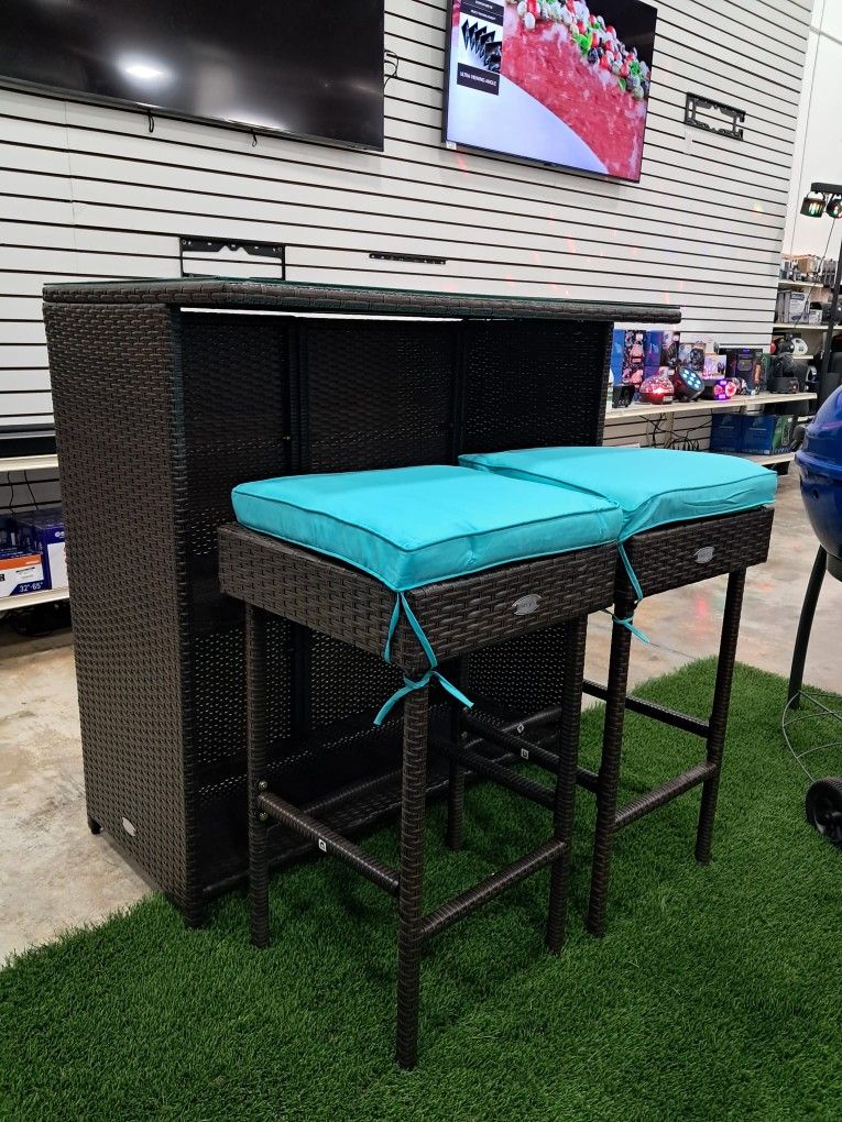 Patio Bar Set Outdoor Furniture Set