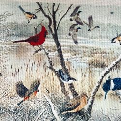 Placemats, wild birds, 18 X 13, set of 4