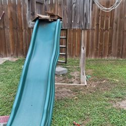 Swing Set With Slide. $75. Swing Seats Are Broken But Chains Are Good. Baby Swing Is Good.  