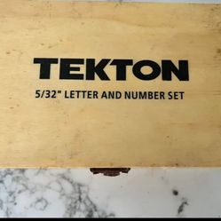 Tekton Numbers And Letters Stamp