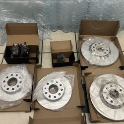 front and rear break rotors and break pads