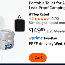 Portable Camping Toilet With Carrying Bag